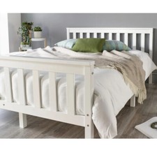White 3ft 4ft Wooden Bed Frame
