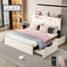 NEW STORAGE UPHOLSTERED BED