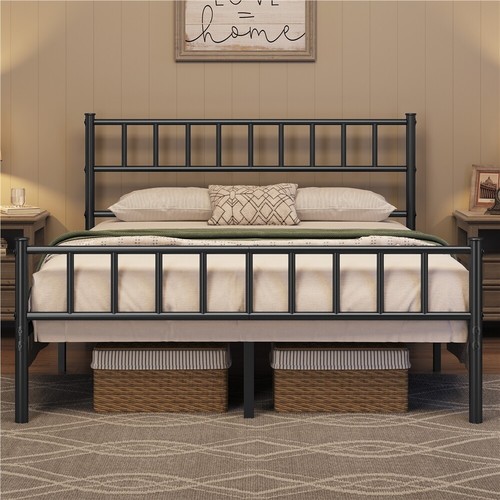 4ft6 double metal - bed, frame