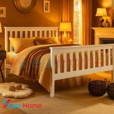 3FT 4FT Wooden Bed Frame White